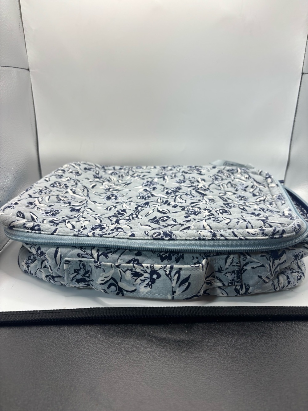 Vera Bradley Light Blue Quilted Floral Cosmetic Case